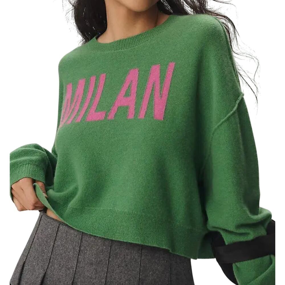 Anthropologie Pilcro Alani Green Milan The Cashmere Collection Sweater Size XS
